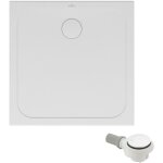 Receveur de douche antid�rapant 90 x 90 villeroy et boch lifetime plus cerasoft c�ramique blanc + bonde ...