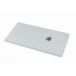 Receveur de douche ardesia extra - plat couleur gris clair ral 7035 70x110cm grille acier