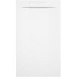 Kroos  - receveur de douche blanc, texture pierre zeus, grille de couleur - 150 x 80 cm