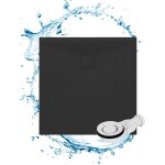 Granitan - receveur de douche carr� 80 x 80 cm noir smc composite teja