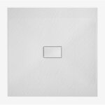 Receveur de douche carr� soho, antid�rapant et extra - plat en r�sine smc sklum blanc 100 x 100 cm