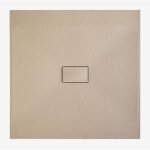 Receveur de douche carr� soho, antid�rapant et extra - plat en r�sine smc sklum marr�n arena claro 100 ...