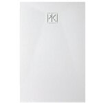Kinedo - receveur de douche effet pierre en r�sine blanc mat 120 x 80 cm pietraviva pipiv241280bm blanc ...