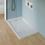Bernstein - receveur de douche fonte minrale, bac  douche antidrapant salle de bain, pente coulement ...