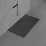 Receveur de douche mural liva aspect ardoise extra - plat