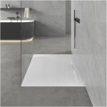 Receveur de douche mural liva aspect ardoise extra - plat