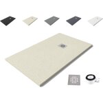 Receveur de douche nolita 90x120 - mat�riau en r�sine min�rale avec texture ardoise c3 antid�rapante ...