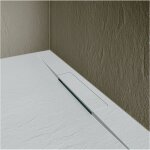 Receveur de douche ona aspect ardoise extra - plat 120x90cm