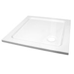 Receveur de douche � poser 80x80 cm ? forme carr�e ? mat�riau restylon ? surface lisse antid�rapante ...
