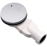 Treetalk - receveur de douche à profil bas avec bonde latérale pour piscines et balcons, argenté, plaqué, ... Treetalk - receveur de douche à profil bas avec bonde latérale pour piscines et balcons, argenté, plaqué, ...