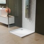 Parama - receveur de douche rectangulaire 70x70 cm blanc brillant bord d'acrylique renforc hauteur ...