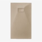 Receveur de douche rectangulaire soho en rsine smc extra - plat, antidrapant sklum marrn arena claro ...