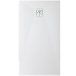 Kinedo ? receveur de douche � poser 160 x 80 cm pipiv241680bm ? r�sine polym�re effet pierre blanc mat ...