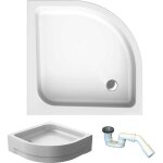 Receveur de douche semi - circulaire pako 80x80 + siphon