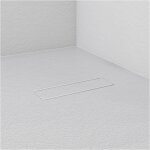 Receveur de douche soma aspect pierre extra - plat blanc