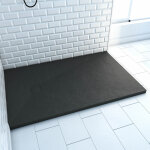 Aurlane ? receveur de douche � poser en r�sine smc finition ardoise noire ? 80x120cm ? pente diamant ...