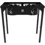 R�chaud � gaz 2 feux 9kw 4 pieds bruleurs en fonte modulable en 3 hauteurs - cuisine ext�rieure 74. 5 ...