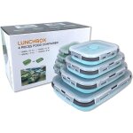 Récipient pliable en silicone avec couvercle, boîte à lunch portable pour pique - nique en plein air, ... Récipient pliable en silicone avec couvercle, boîte à lunch portable pour pique - nique en plein air, ...