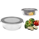 R�cipient en verre r�sistant � la chaleur, rond, saladier avec couvercle, pour aliments, conserve la ...