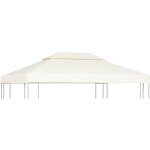 Maisonchic - recouvrement de remplacement d'auvent, toile sup�rieure de belv�d�re 310 g, m� blanc cr�me ...