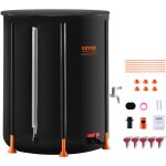 Recuperateur deeau de pluie pliable, 201 l, reservoir deeau de pluie portable bac de systeme de collecteur ...