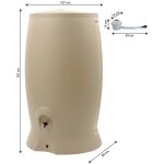 Eda - récupérateur d'eau de pluie 1000 l rotomoulé recup'o + kit collecteur Eda - récupérateur d'eau de pluie 1000 l rotomoulé recup'o + kit collecteur