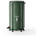 Wiltec - rcuprateur eau de pluie pliable 100 litres, citerne souple en pvc avec fermeture clair, robinet ...