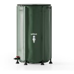 Wiltec - rcuprateur eau de pluie pliable 250 litres, citerne souple en pvc avec fermeture clair, robinet ...