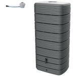 R�cup�rateur d'eau r�cup'o + kit collecteur - gris anthracite - 650 l - eda