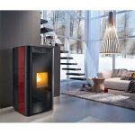 Red - lotus - poêle thermo à pellets 24 kw en bordeaux Red - lotus - poêle thermo à pellets 24 kw en bordeaux