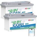 Redodo 12v100ah bluetooth sous - sige batterie lithium, hauteur 188mm lifepo4 avec 100a bms protection ...