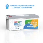 Redodo - batterie lithium 12v280ah rechargeable lifepo4, protection d'arrt  basse temprature, 200abms, ...