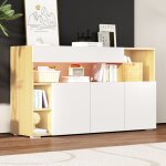 Buffet led largeur 140 cm, buffet multifonctionnel, commode, buffet haut, buffet luxueux pour salon, ... Buffet led largeur 140 cm, buffet multifonctionnel, commode, buffet haut, buffet luxueux pour salon, ...