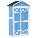 Redom - cabane � outils de jardin en bois ext�rieure �tanche - sans maintenance - 93x45x179 cm - bleue ...