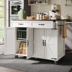 Lot de cuisine, chariot de service avec plan de travail extensible, armoire de cuisine, chariot de cuisine, ...