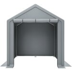 Garage � v�los, abri � outils, 190x170x200 cm, en acier, gris fonc�