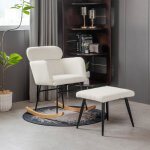 Redom - légante chaise à bascule blanche d'une hauteur de 82 cm et d'une largeur d'assise de 45 cm - ... Redom - légante chaise à bascule blanche d'une hauteur de 82 cm et d'une largeur d'assise de 45 cm - ...