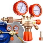 R�ducteur de bouteille de gaz propane butane 2 manom�tres bouteille en laiton 11 kg