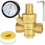 Reducteur de pression eau dn15 1 / 2 pouce avec manometre pression eau, fabriqu 100% en laiton de haute ...
