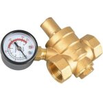 R�ducteur de pression d'eau dn20 r�gulateur de pression en laiton 3 / 4  eau avec manom�tre r�ducteur ...