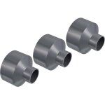 R�ducteur pvc tuyau 110x50mm droit gris, 2 pi�ces, raccord adaptateur pour canalisation