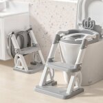 Reducteur toilette enfant, rehausseur toilette enfant avec marches rglable en hauteur pliable , sige ...