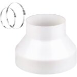 Reducteur tuyau climatiseur mobile, r�ducteur � 100?150 mm avec 2 colliers en acier inoxydable adaptateur ...