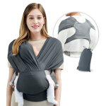 R�glable porte - b�b� respirant jusqu'� 15 kg, �charpe de portage b�b� multifonctionnel �lastique, �charpe ...