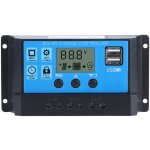 Contrleur de charge solaire 12 v / 24 v / 30 a, rgulateur automatique pwm avec cran lcd et double ...