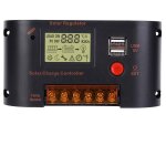 R�gulateur de panneau solaire, contr�leur de g�n�ration d'�nergie photovolta�que avec �cran lcd 10a pour ...