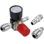Treetalk - rgulateur de pression d'air trois voie valve 1 / 4 pouce manomtre  air rgulateur pour ...