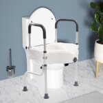 Rehausseur de wc avec accoudoirs - 11 cm - pour personnes �g�es et personnes handicap�es - peut contenir ...