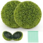 Relax4life 2 boules de buis artificielles, fausses boules de verdure rondes, protection solaire, boules ...