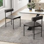 Lot de 2 chaise salle a manger en cuir pvc, chaise de cuisine industrielle avec dossier et assise rembourrés, ... Lot de 2 chaise salle a manger en cuir pvc, chaise de cuisine industrielle avec dossier et assise rembourrés, ...